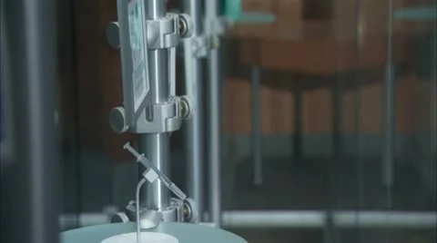 Instruments in a medical research lab Stock Footage 8912097