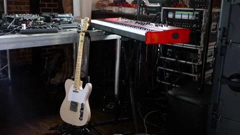 Instruments for a musical group Stock Footage 278470420