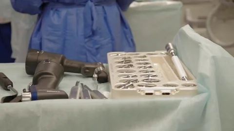 Instruments in the operating room Stock Footage 80148470