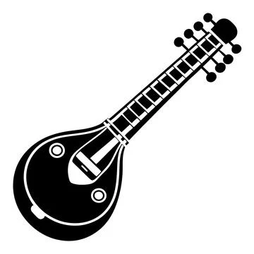 Instruments sitar (2) Illustrazione stock