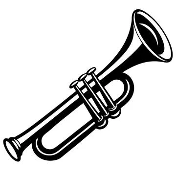 Instruments trumpet (2) Stock Illustration