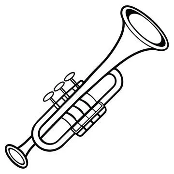Instruments trumpet Stock Illustration
