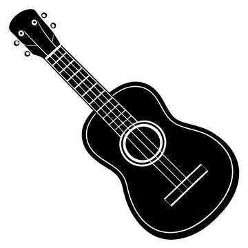 Instruments ukulele Illustrazione stock