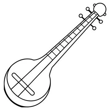 Instruments veena Illustrazione stock
