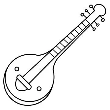 Instruments veena Illustrazione stock
