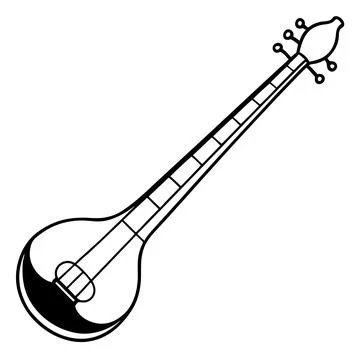 Instruments veena Illustrazione stock