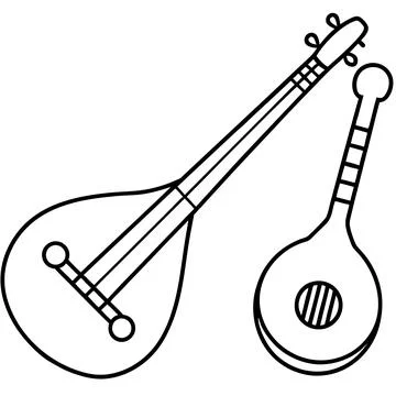 Instruments veena Illustrazione stock