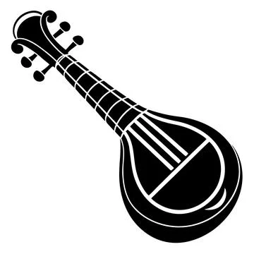 Instruments veena Illustrazione stock