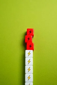 Insufficient coverage of electricity needs. Demand surpasses supply, causin.. Stock Photos