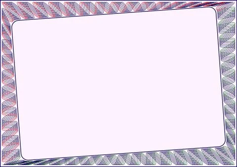 Insulated frame background template for certificate Illustrazione stock