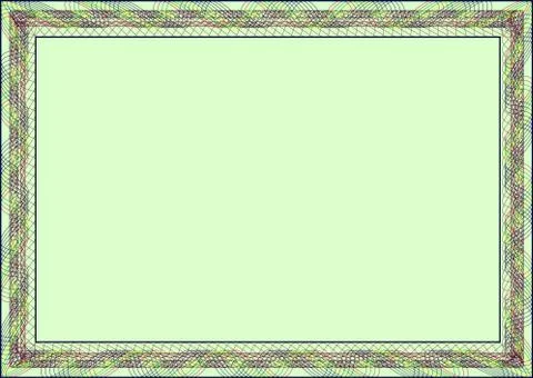 Insulated frame background template for certificate Illustrazione stock