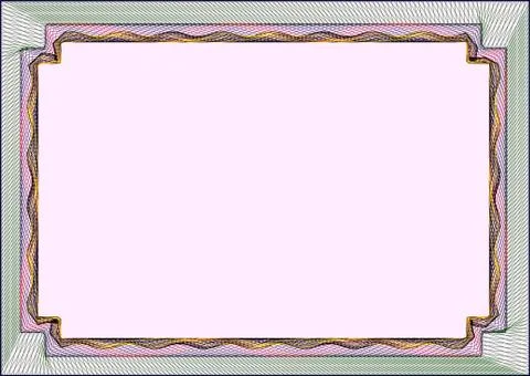 Insulated frame background template for certificate Illustrazione stock