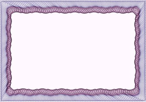 Insulated frame background template for certificate Illustrazione stock