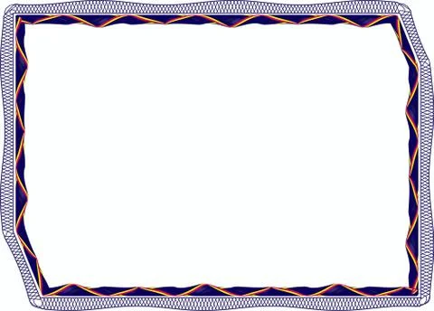 Insulated frame background template for certificate Illustrazione stock