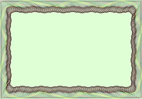 Insulated frame background template for certificate Stock Illustration