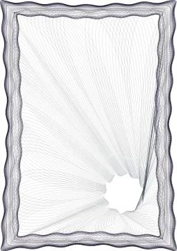 Insulated frame background template for certificate Illustrazione stock