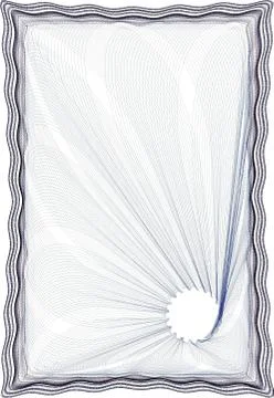 Insulated frame background template for certificate Stock Illustration