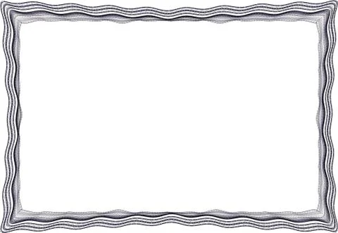 Insulated frame background template for certificate Illustrazione stock