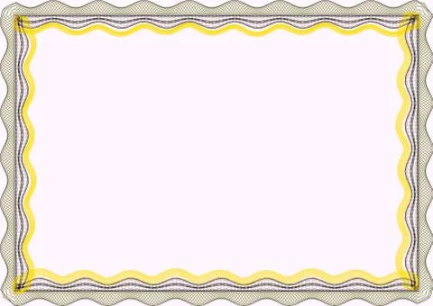 Insulated frame background template for certificate Stock Illustration