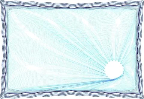 Insulated frame background template for certificate Illustrazione stock