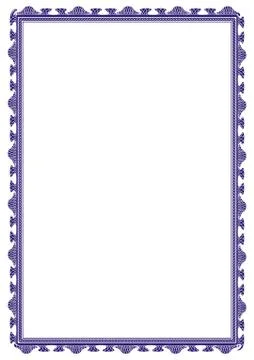 Insulated frame background template for certificate Illustrazione stock