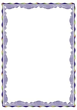 Insulated frame background template for certificate Illustrazione stock