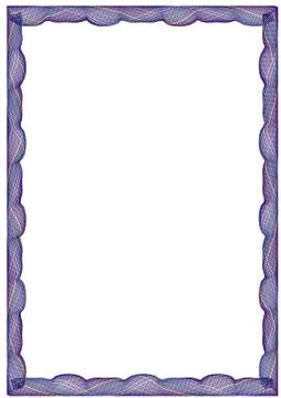 Insulated frame background template for certificate Illustrazione stock