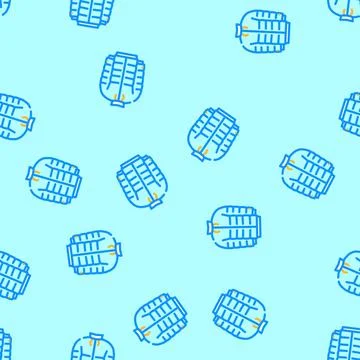 Insulated jacket ultralight hiking vector seamless pattern Stock Illustration