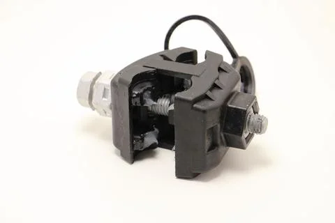 Insulated piercing clamp for sip wire insulation Stock Photos