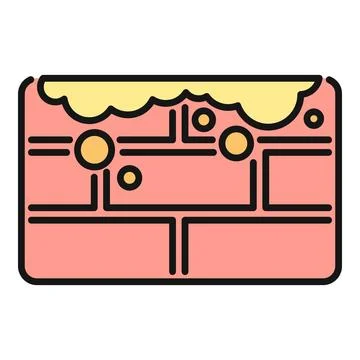 Insulating brick wall with foam for energy efficiency Stock Illustration