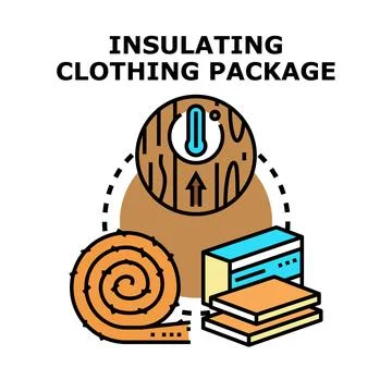 Insulating clothing package preparing for thermal protection イラスト素材