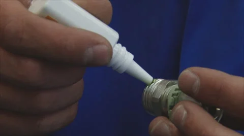 Insulating plumbing grease on the tap Stock Footage 43129686