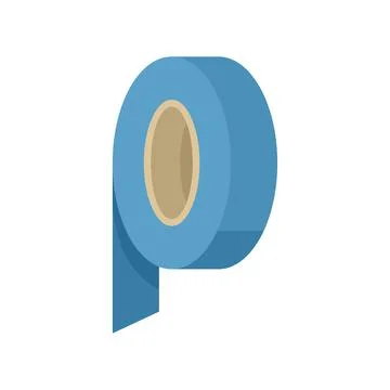 Insulating tape icon flat isolated vector Stock Illustration