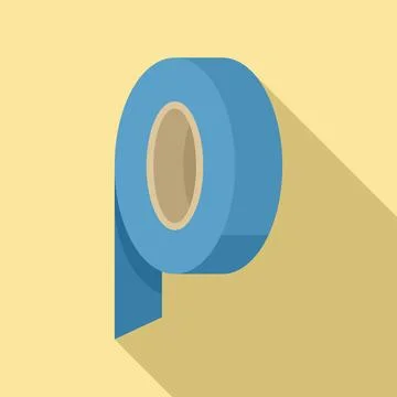 Insulating tape icon, flat style Stock Illustration