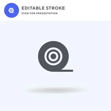 Insulating Tape icon vector, filled flat sign, solid pictogram isolated on white Stock Illustration