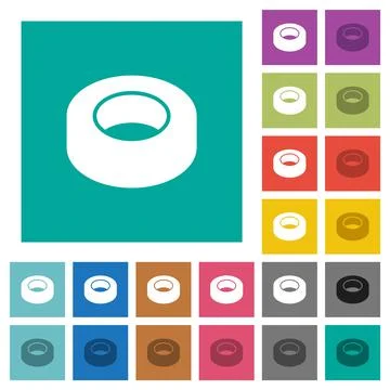 Insulating tape square flat multi colored icons Stock Illustration