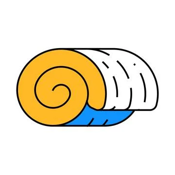 Insulation and house wrap icon color illustration Illustration