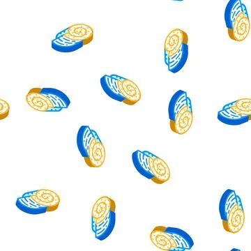 Insulation and house wrap isometric icon seamless pattern Stock Illustration