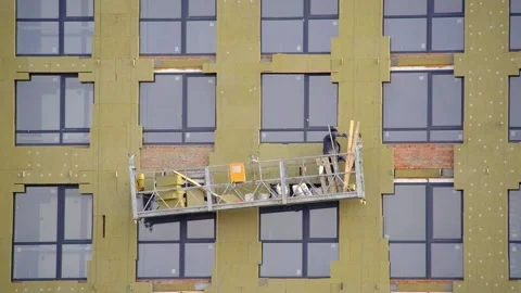 Insulation of an apartment building Stock Footage 171979410