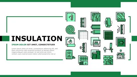 Insulation Building Landing Header Vector Ilustración de archivo