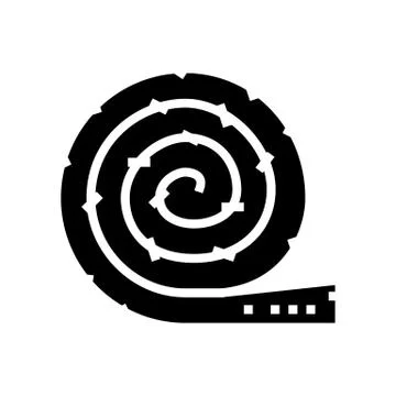 Insulation building material roll glyph icon vector illustration Ilustración de archivo