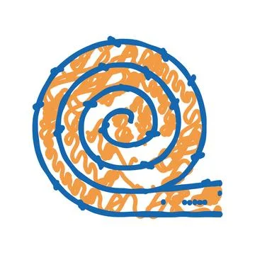 Insulation building material roll icon doodle illustration Ilustración de archivo
