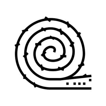 Insulation building material roll line icon vector illustration Ilustración de archivo