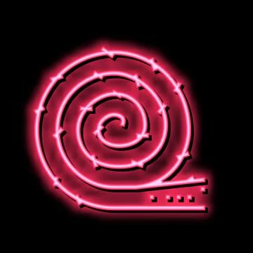 Insulation building material roll neon glow icon illustration Ilustración de archivo