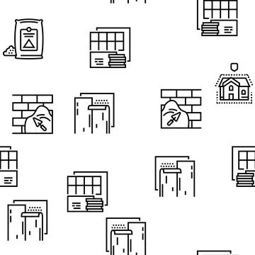 Insulation Building Vector Seamless Pattern Ilustración de archivo