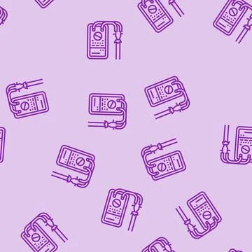 Insulation check audit energy line seamless pattern Stockillustratie