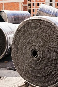 Insulation in construction Stock Photos