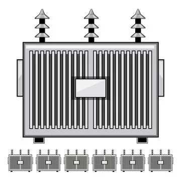 Insulation electrical transformer cartoon vector graphic Stock Illustration