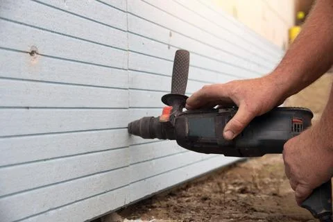 Insulation extruded polystyrene panels Stock Photos