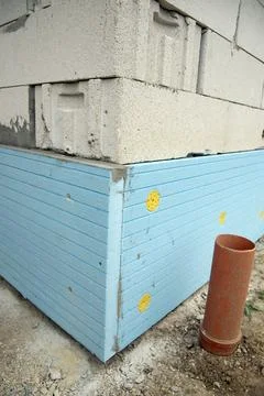 Insulation extruded polystyrene panels Stock Photos